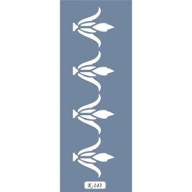 K143 6x20 Bordür Model Çiçek Desen Stencil