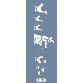 K145 6x20 Bordür Model Kadın ve Ördek Stencil