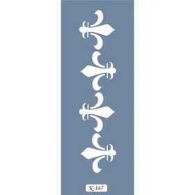 K147 6x20 Bordür Model Fleur-de-lis Stencil