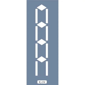 K154 6x20 Bordür Model Geometrik Çizgi Stencil