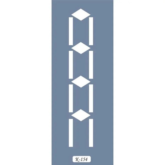 K154 6x20 Bordür Model Geometrik Çizgi Stencil