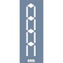 K154 6x20 Bordür Model Geometrik Çizgi Stencil