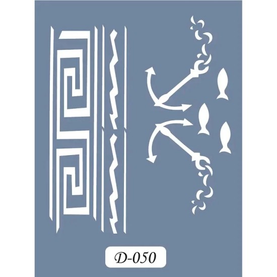 D50 Balık Çapa Model D Serisi Stencil 15x20cm