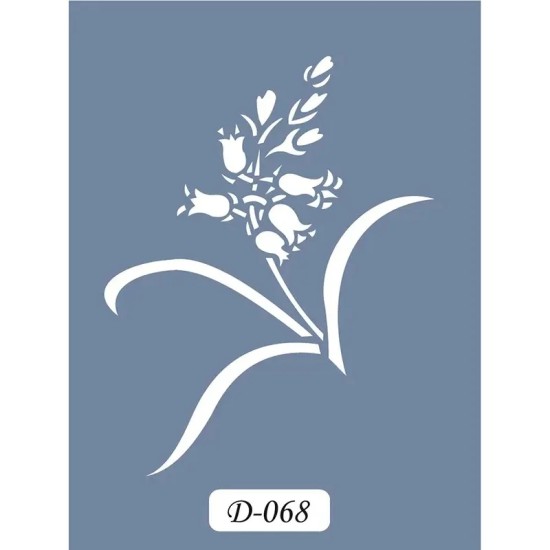 D68 Çiçek Model D Serisi Stencil 15x20cm