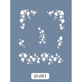 D93 Yaprak Model D Serisi Stencil 15x20cm
