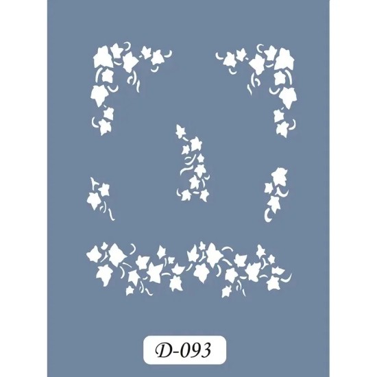 D93 Yaprak Model D Serisi Stencil 15x20cm