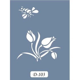 D103 Lale Model D Serisi Stencil 15x20cm