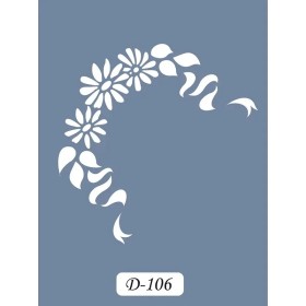 D106 Çiçek Model D Serisi Stencil 15x20cm