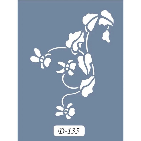 D135 Yaprak Model D Serisi Stencil 15x20cm