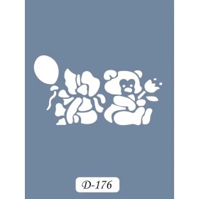 D176 Ayıcık Model D Serisi Stencil 15x20cm