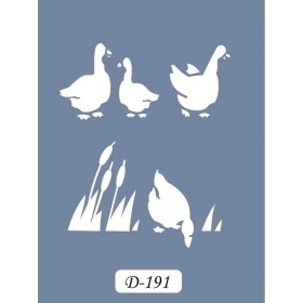 D191 Ördek Model D Serisi Stencil 15x20cm