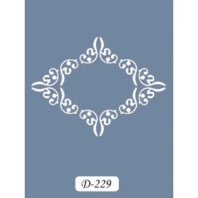 D229 Oval Çerçeve Model D Serisi Stencil 15x20cm
