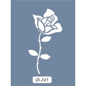 D245 Gül Model D Serisi Stencil 15x20cm
