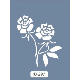 D291 Gül Model D Serisi Stencil 15x20cm