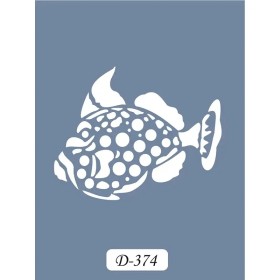 D374 Balık Model D Serisi Stencil 15x20cm