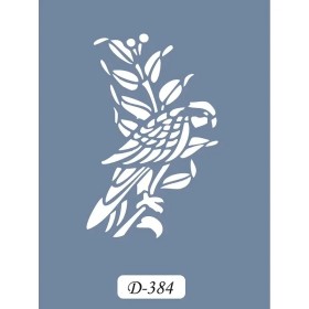 D384 Kuş Model D Serisi Stencil 15x20cm