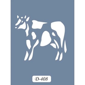 D408 İnek Model D Serisi Stencil 15x20cm