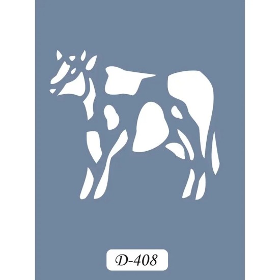 D408 İnek Model D Serisi Stencil 15x20cm