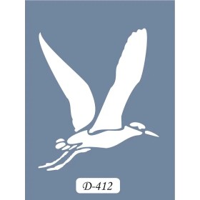 D412 Martı Model D Serisi Stencil 15x20cm