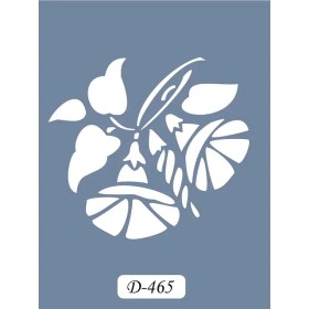 D465 Çiçek Model D Serisi Stencil 15x20cm