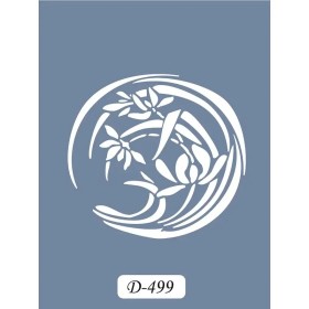D499 Çiçek Model D Serisi Stencil 15x20cm
