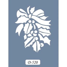 D520 Yılbaşı Çiçeği Model D Serisi Stencil 15x20cm