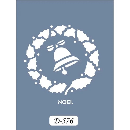 D576 Yılbaşı Çelenk Model D Serisi Stencil 15x20cm
