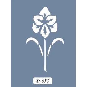 D658 Çiçek Model D Serisi Stencil 15x20cm