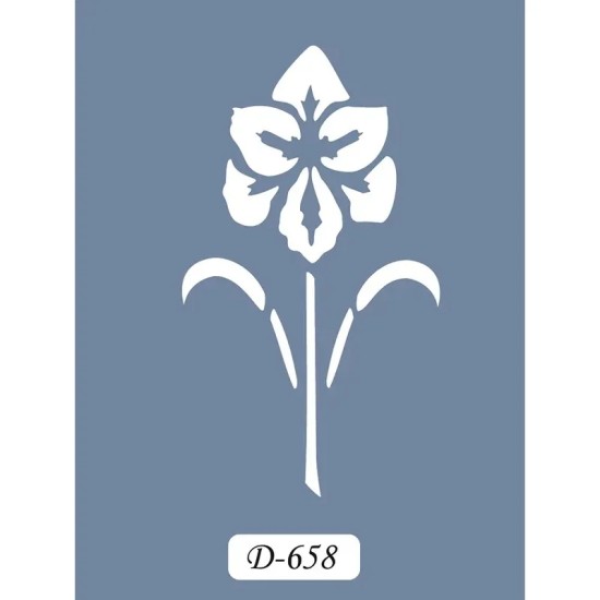 D658 Çiçek Model D Serisi Stencil 15x20cm