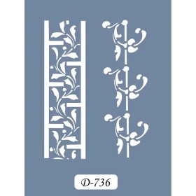 D736 Bordür Model D Serisi Stencil 15x20cm