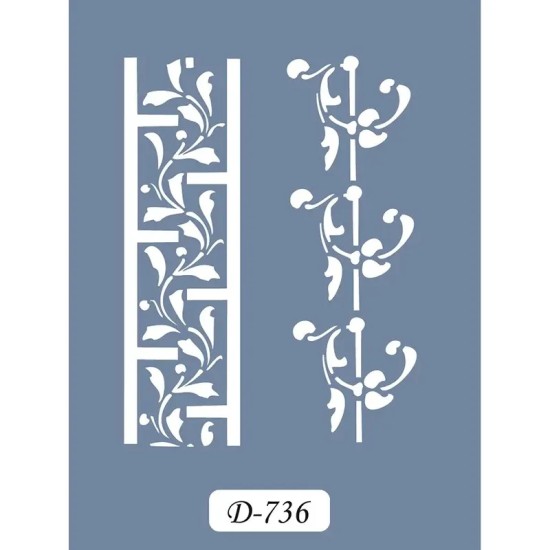 D736 Bordür Model D Serisi Stencil 15x20cm