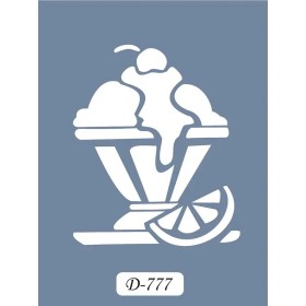 D777 Dondurma Model D Serisi Stencil 15x20cm
