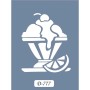 D777 Dondurma Model D Serisi Stencil 15x20cm