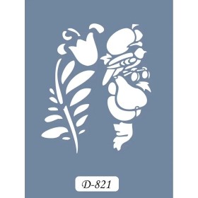 D821 Meyve Model D Serisi Stencil 15x20cm