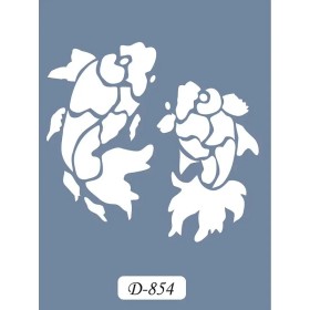 D854 Balık Model D Serisi Stencil 15x20cm