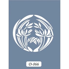 D866 Çiçek Model D Serisi Stencil 15x20cm