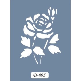 D895 Gül Model D Serisi Stencil 15x20cm