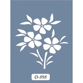 D898 Çiçek Model D Serisi Stencil 15x20cm
