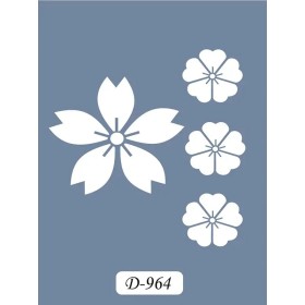 D964 Çiçek Model D Serisi Stencil 15x20cm