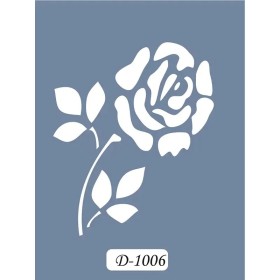 D1006 Gül Model D Serisi Stencil 15x20cm