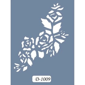 D1009 Gül Model D Serisi Stencil 15x20cm