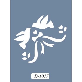 D1017 Kuş Model D Serisi Stencil 15x20cm