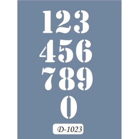 D1023 Rakam Model D Serisi Stencil 15x20cm