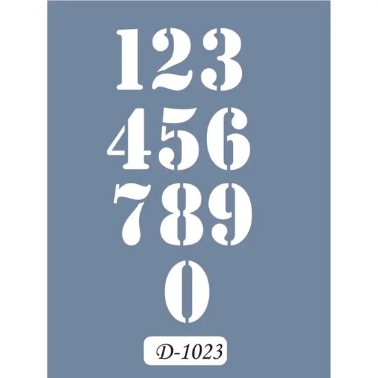 D1023 Rakam Model D Serisi Stencil 15x20cm
