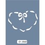 D1060 Fiyonk Kalp Model D Serisi Stencil 15x20cm