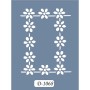 D1068 Çiçekli çerçeve Model D Serisi Stencil 15x20cm