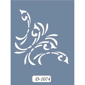 D1074 Göbek Model D Serisi Stencil 15x20cm