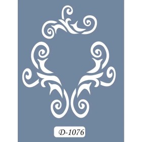 D1076 Çiçek Model D Serisi Stencil 15x20cm