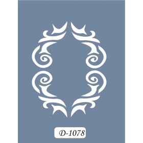 D1078 Göbek Model D Serisi Stencil 15x20cm