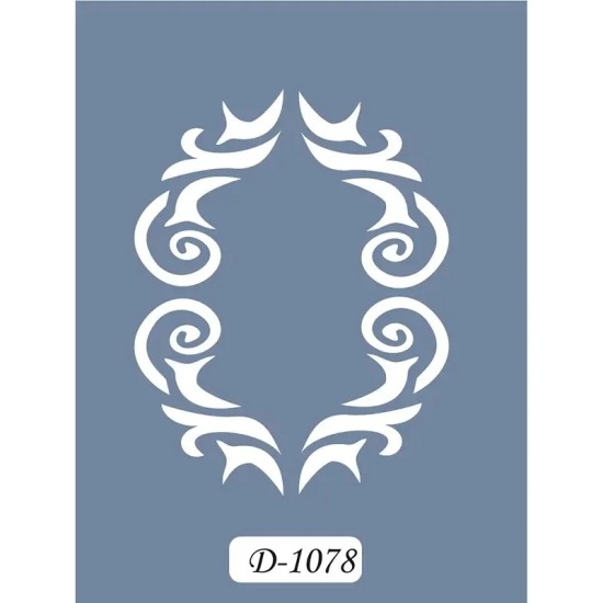 D1078 Göbek Model D Serisi Stencil 15x20cm